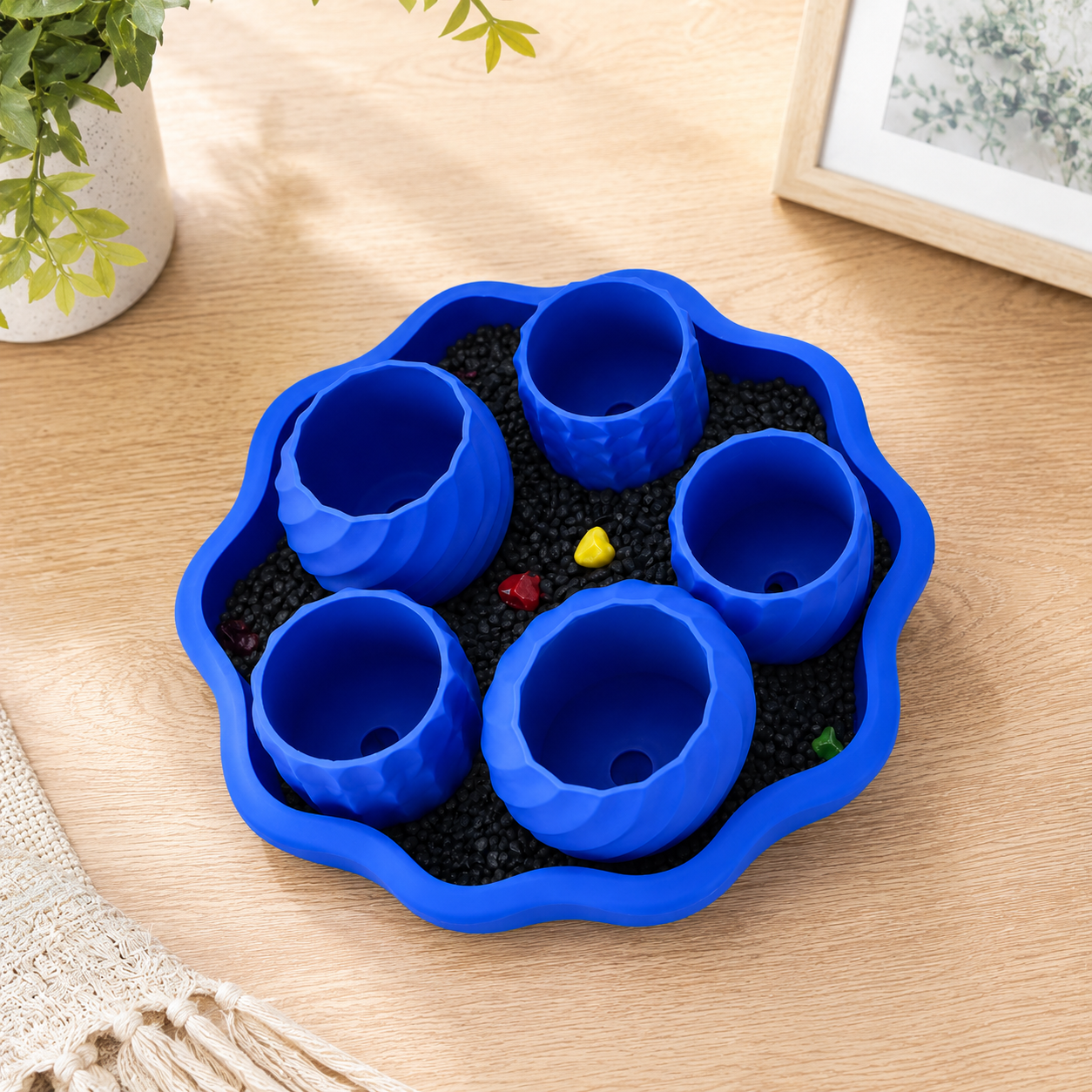 Blue Bloom Succulent Planter Set