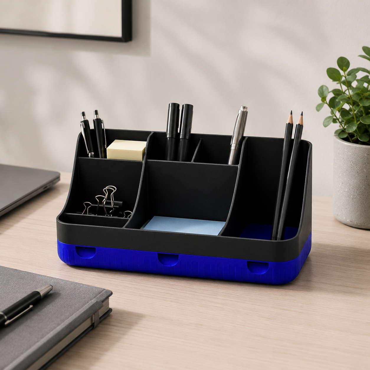 Bold Blue Desk Organizer