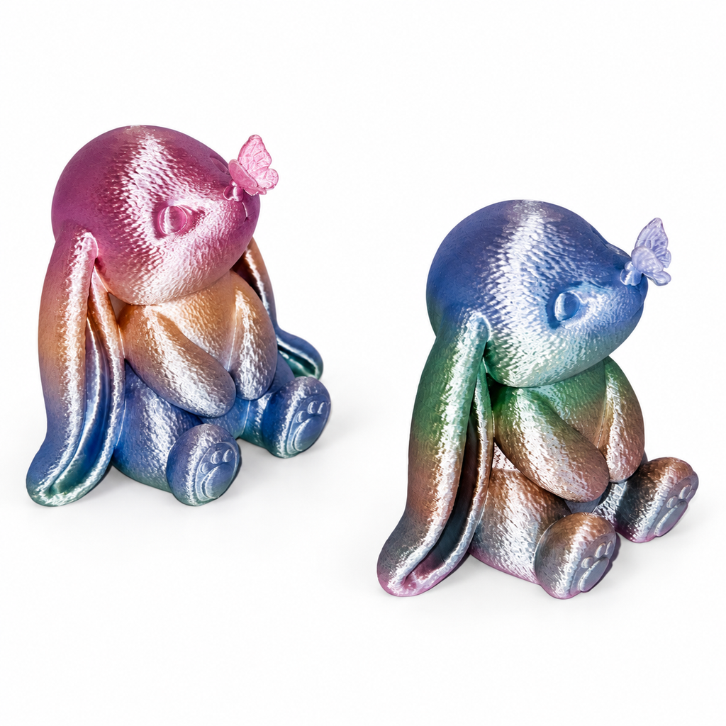 Blossom the Butterfly Bunny – Rainbow Silk Figurine