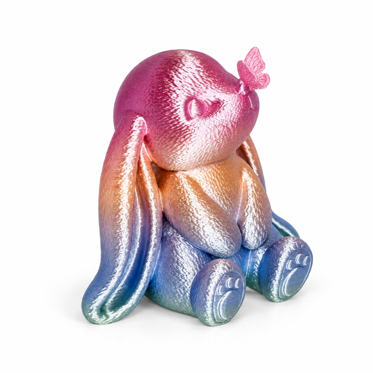 Blossom the Butterfly Bunny – Rainbow Silk Figurine