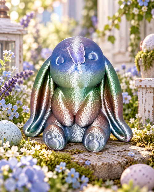 Blossom the Butterfly Bunny – Rainbow Silk Figurine