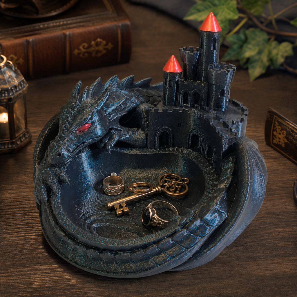 Midnight Dragon Castle Bowl
