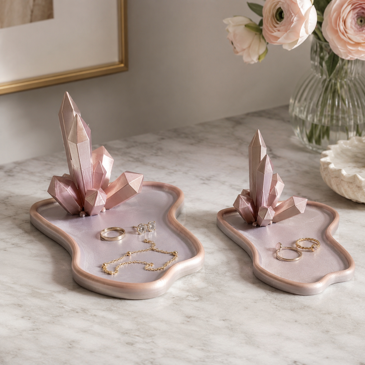 Crystal Glow Trinket Trays
