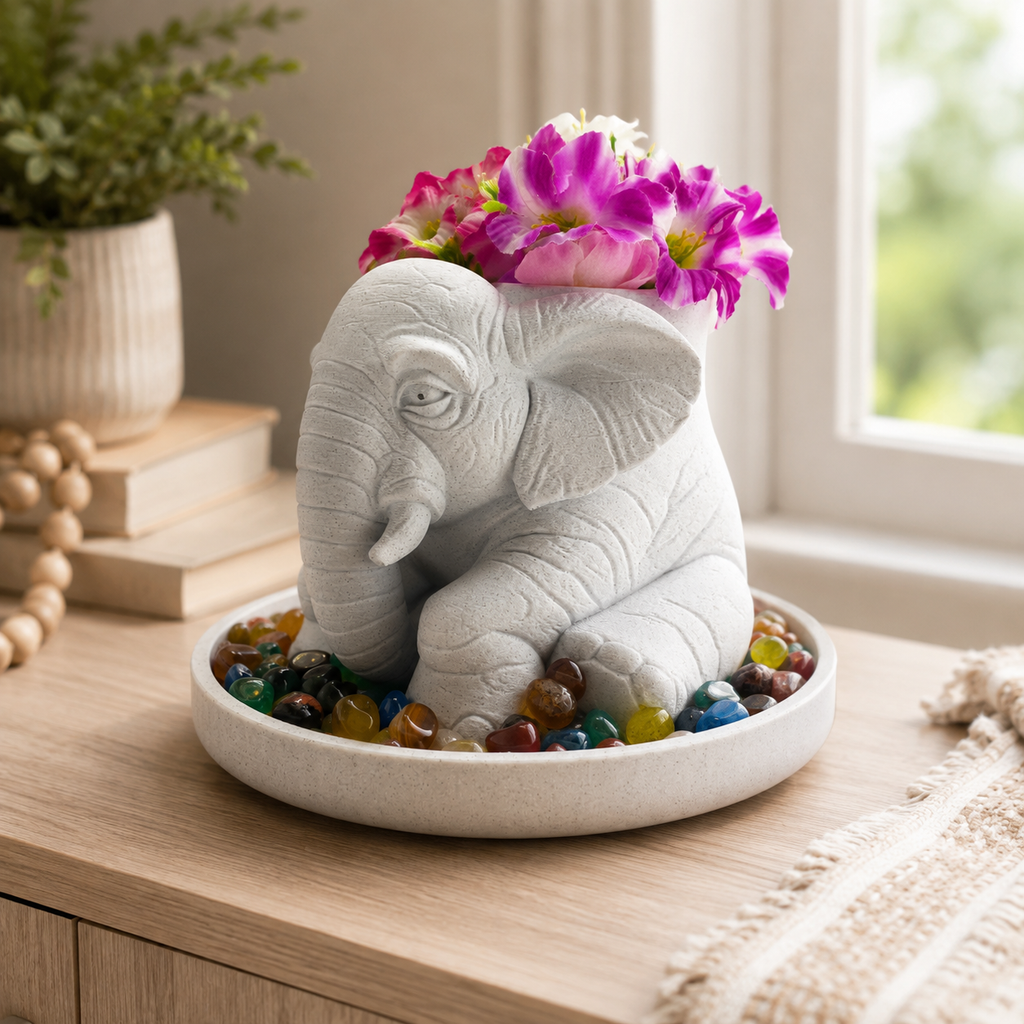 Everly Elephant Garden Planter