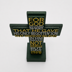 Everlasting Love John 3:16 Scripture Cross – Hunter Green Edition