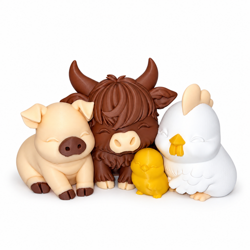 Barnyard Besties – Farm Animal Family Figurine Set