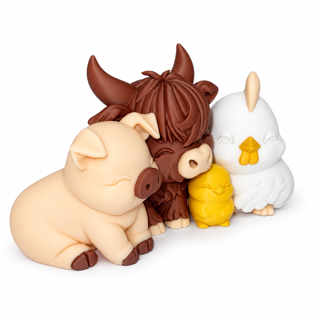 Barnyard Besties – Farm Animal Family Figurine Set