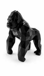 Midnight Sentinel – Geometric Gorilla Sculpture