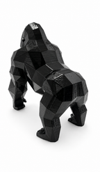 Midnight Sentinel – Geometric Gorilla Sculpture