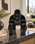 Midnight Sentinel – Geometric Gorilla Sculpture