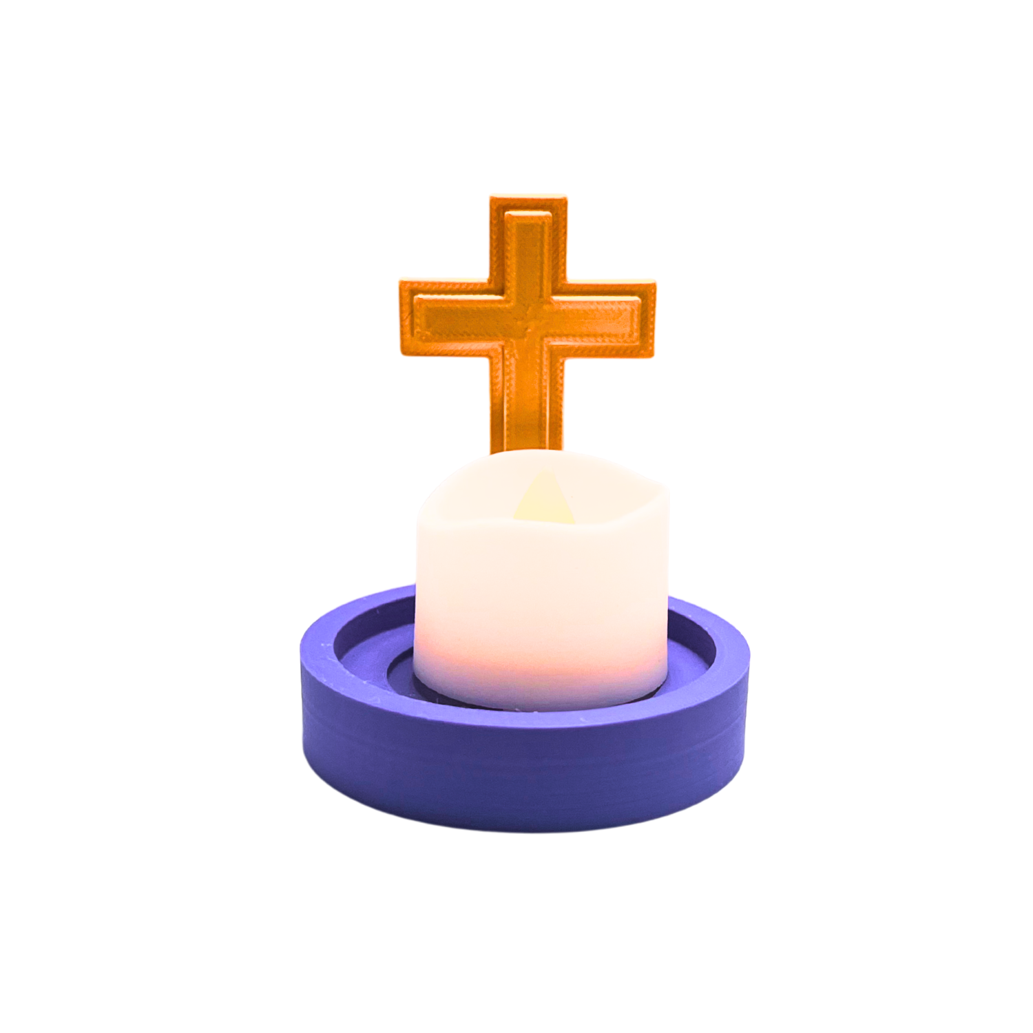 Guiding Light Cross Tealight Holder