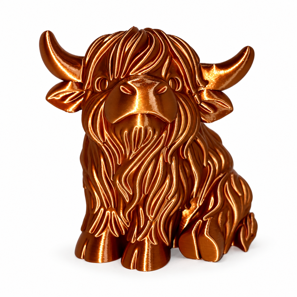 Highland Copper Cow Figurine
