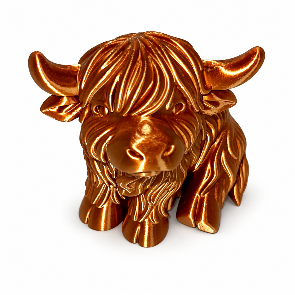 Highland Copper Cow Figurine