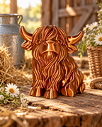 Highland Copper Cow Figurine