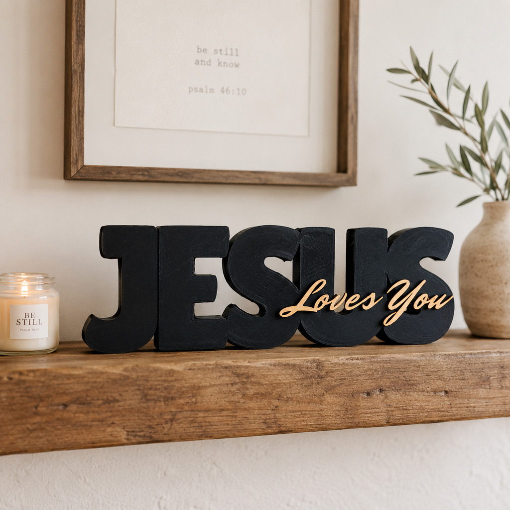 Jesus Loves You Tabletop Sign