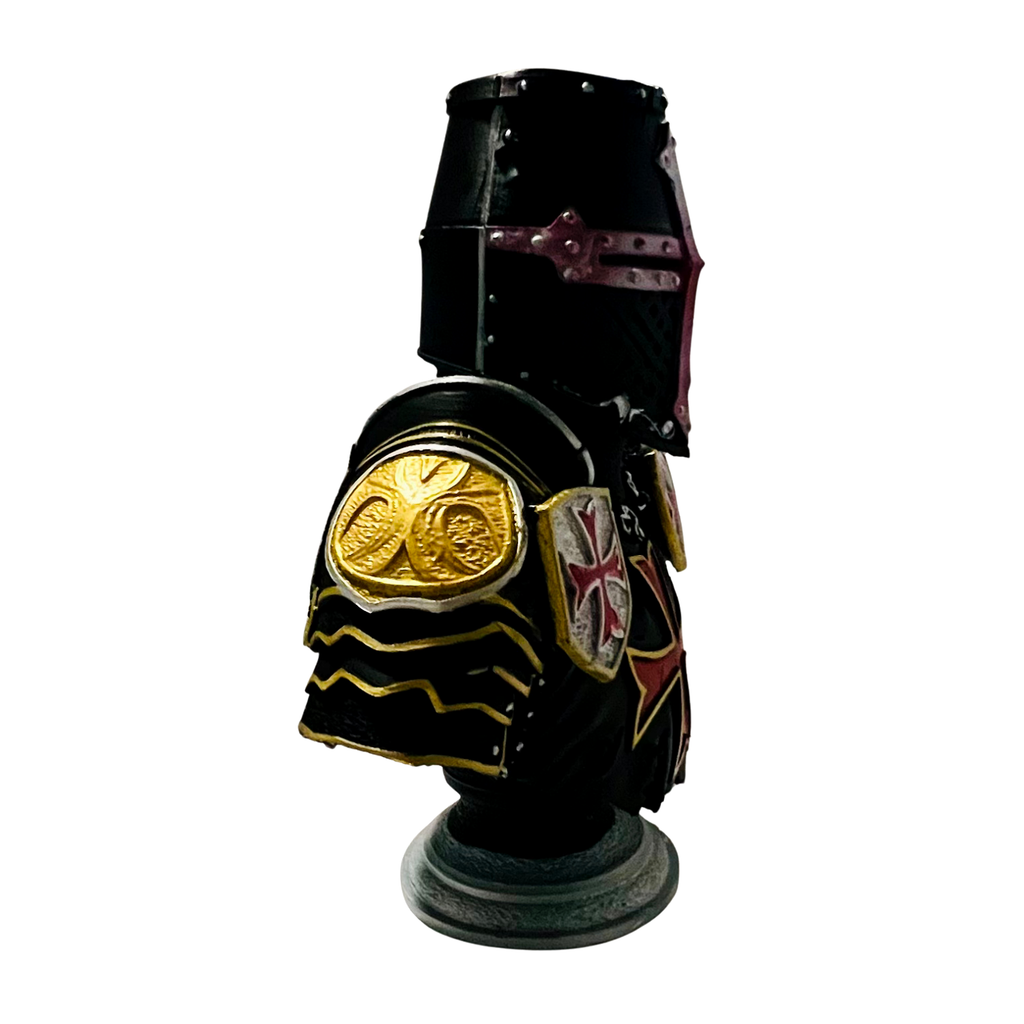 Medieval Crusader Knight Bust – One-of-a-Kind Hand-Painted Display Piece