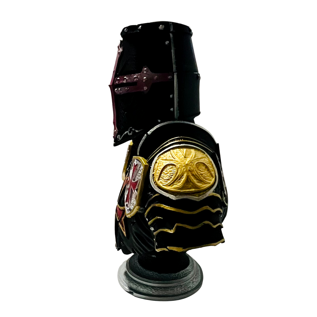 Medieval Crusader Knight Bust – One-of-a-Kind Hand-Painted Display Piece