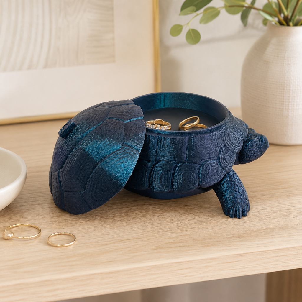 Midnight Tide Turtle Trinket Box