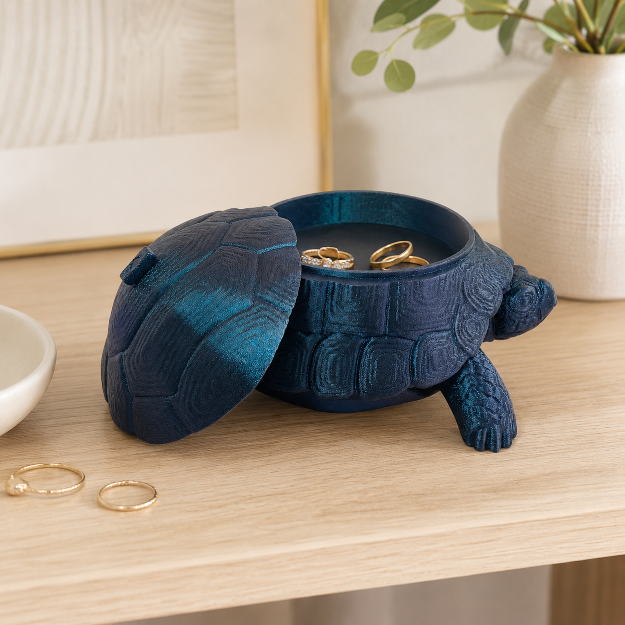 Midnight Tide Turtle Trinket Box