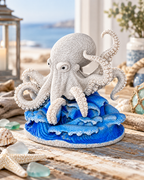 Ocean Blue Octopus Figurine