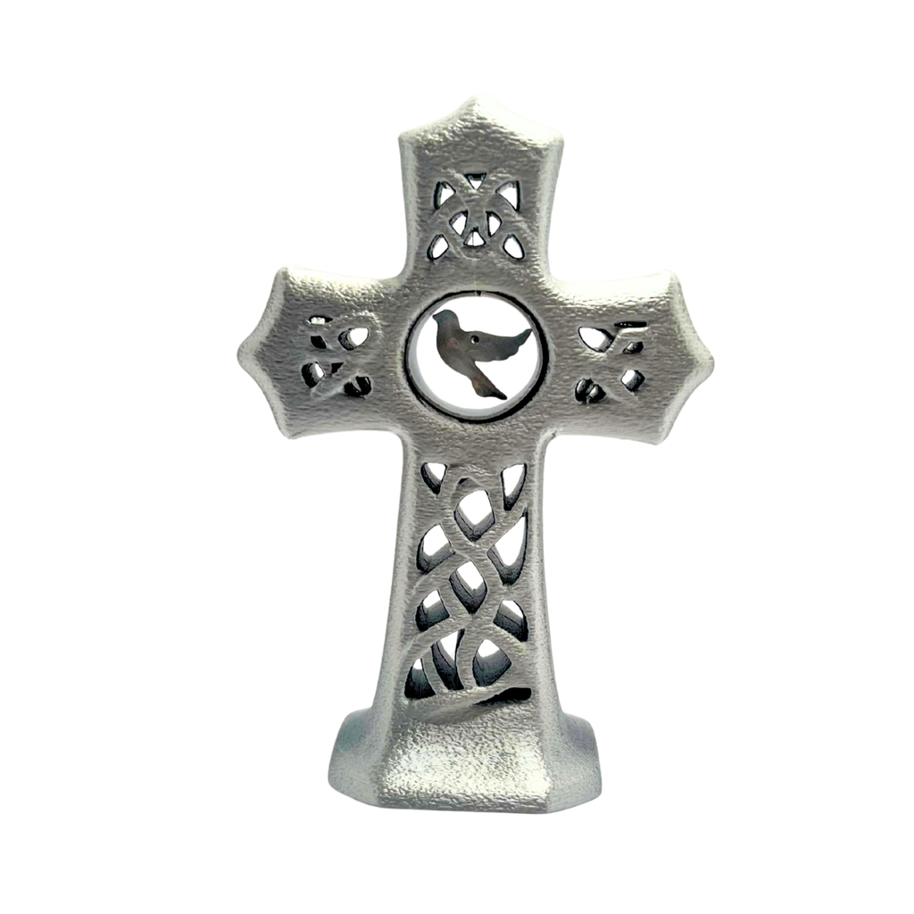 Spirit of Grace Celtic Dove Cross - Silver