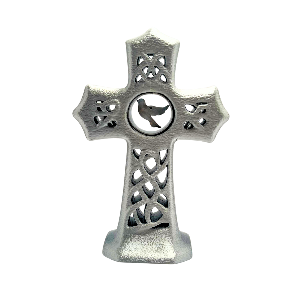 Spirit of Grace Celtic Dove Cross - Silver