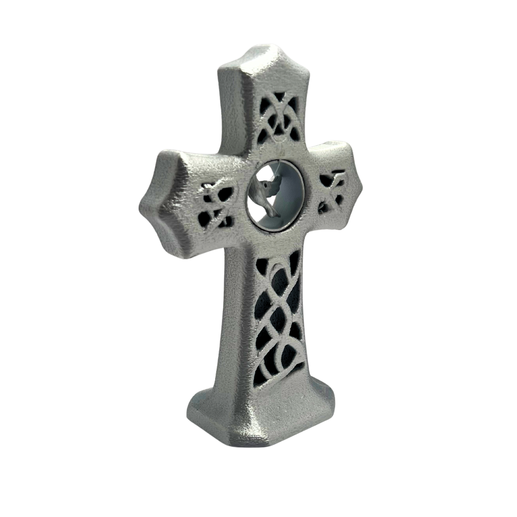 Spirit of Grace Celtic Dove Cross - Silver