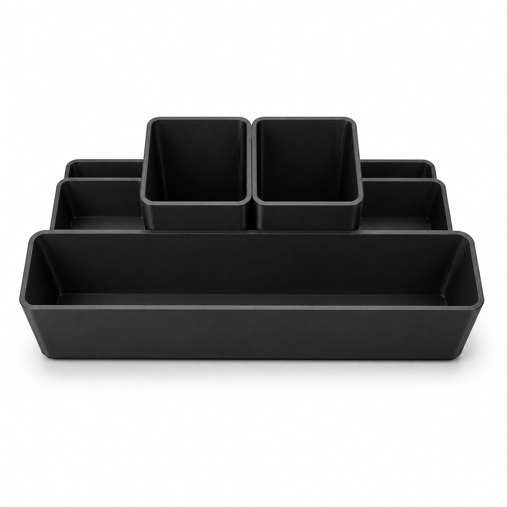 Sleek Gray Desk Organizer-