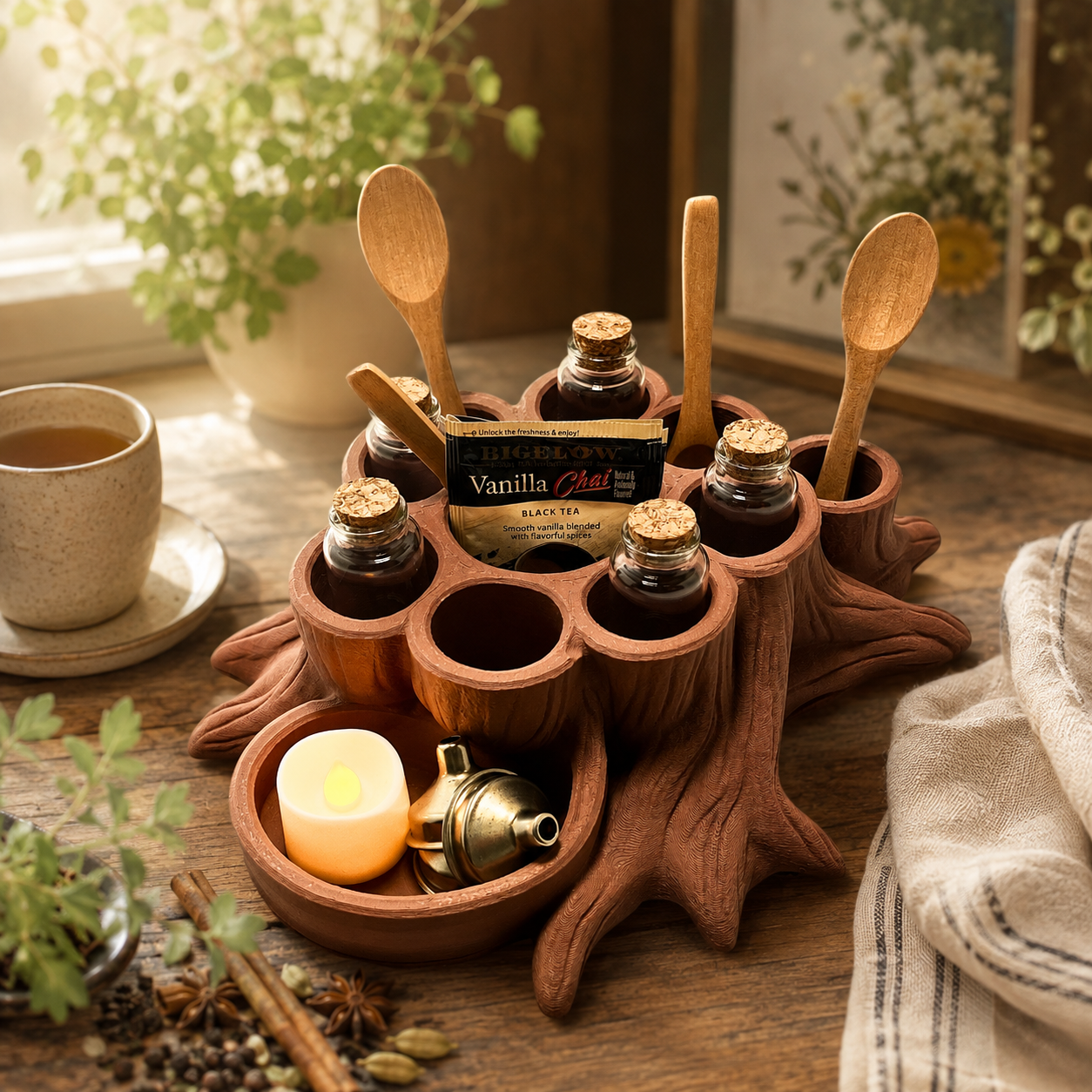 Woodland Pantry Stump Spice Rack
