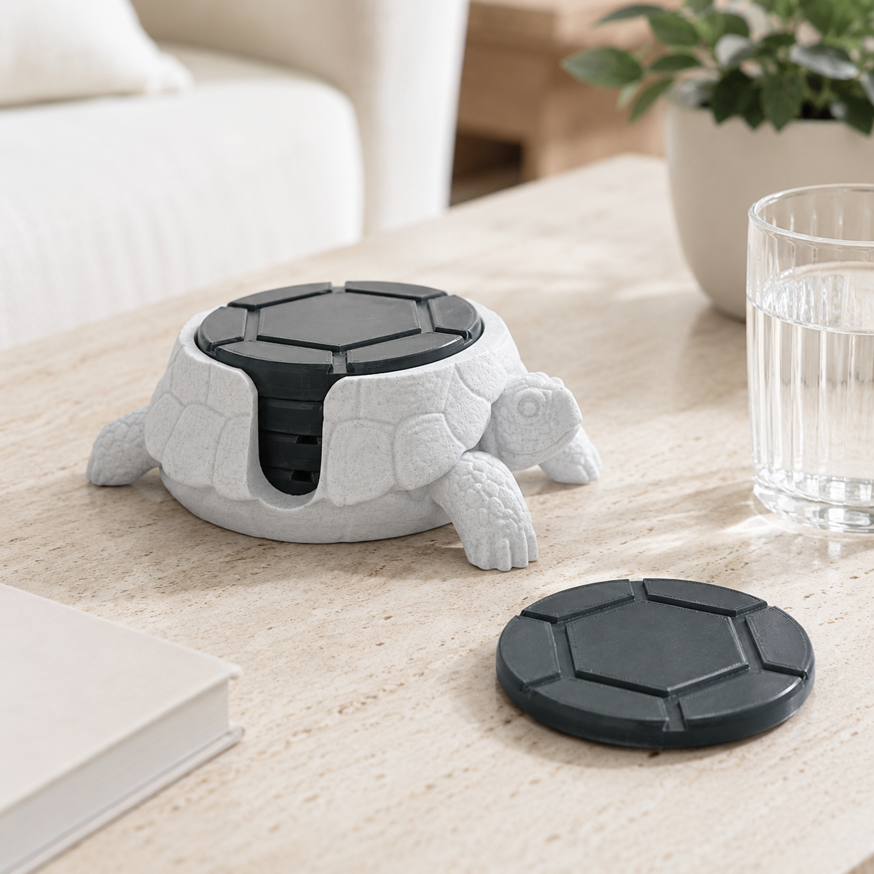Snowcap Turtle Coaster Set